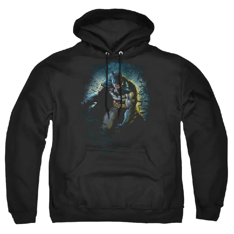 Batman Bat Cave - Pullover Hoodie Asymmetrical Neck Pullover