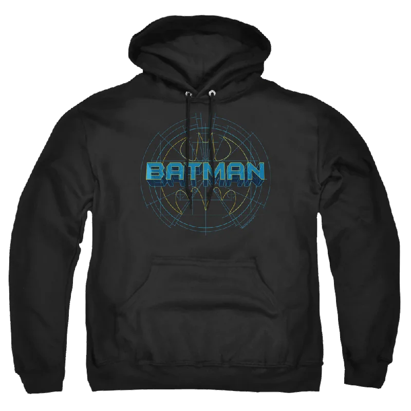 Batman Bat Tech Logo - Pullover Hoodie Bishop Sleeve Elegant