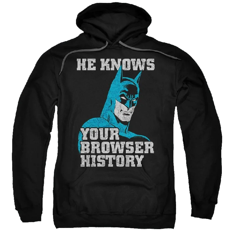 Batman Batman Knows - Pullover Hoodie Ruffle Sleeve Feminine