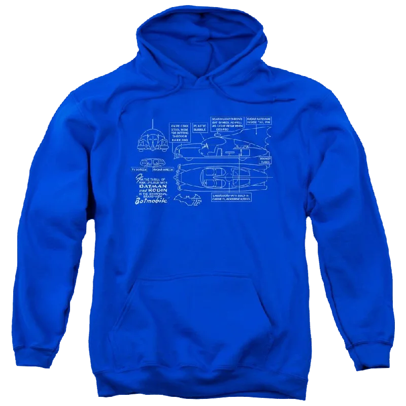 Batman Batmobile - Pullover Hoodie Flutter Sleeve Feminine