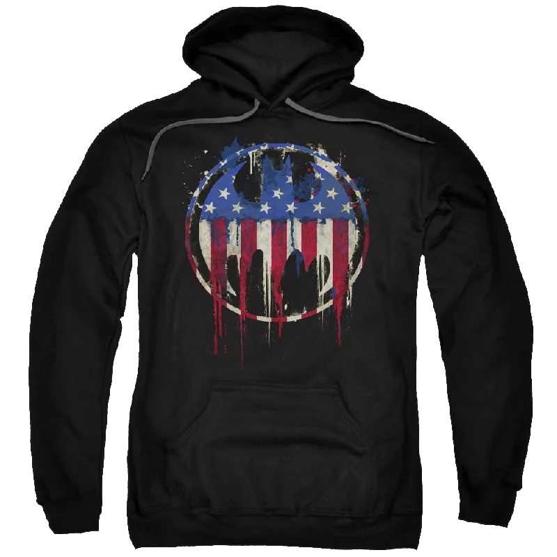 Batman Bleeding Signal - Pullover Hoodie Ruffled Neck Pullover