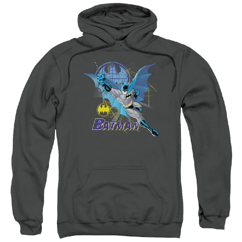 Batman Cape Outstretched - Pullover Hoodie Textured Knit Design