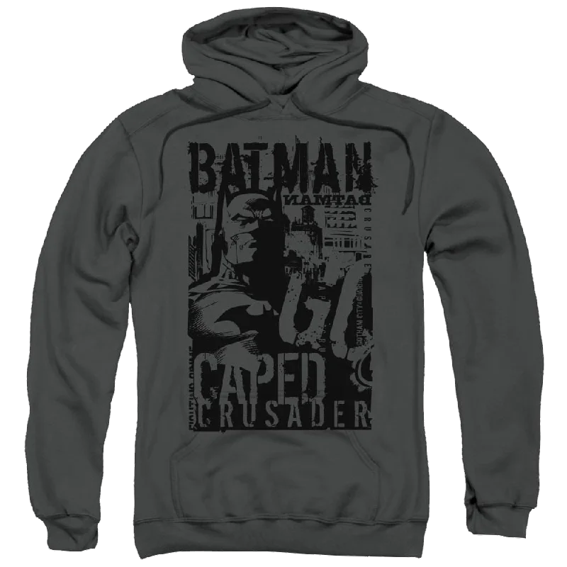 Batman Caped Crusader - Pullover Hoodie Fitted Ribbed Sweater