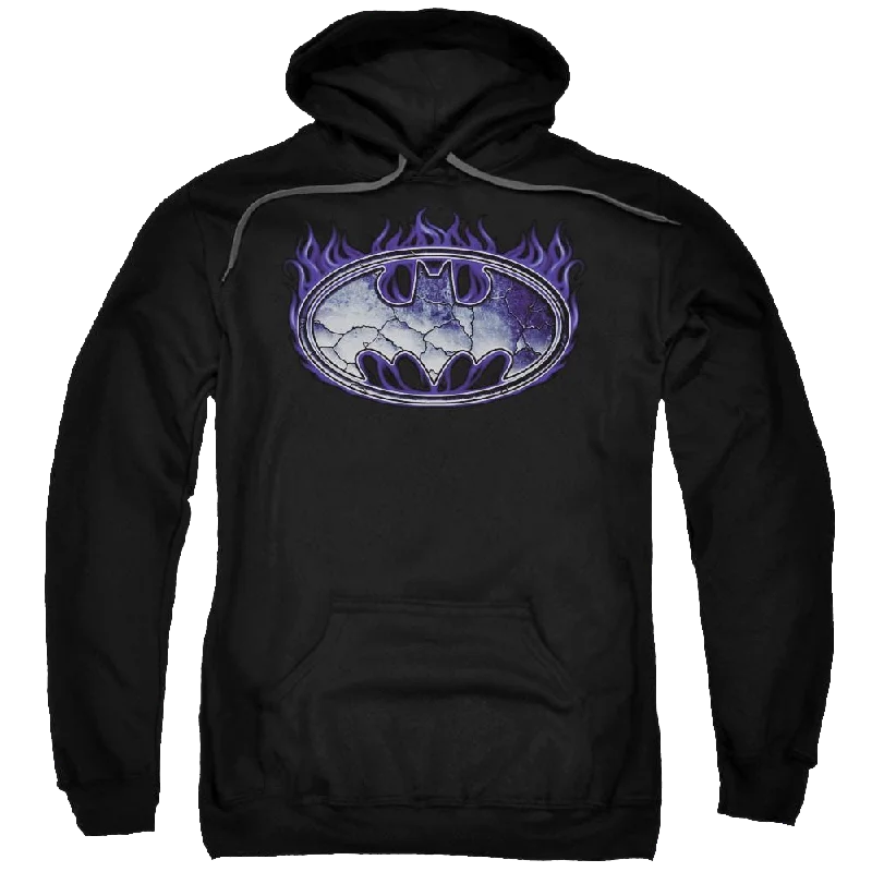 Batman Cracked Shield - Pullover Hoodie Peter Pan Collar