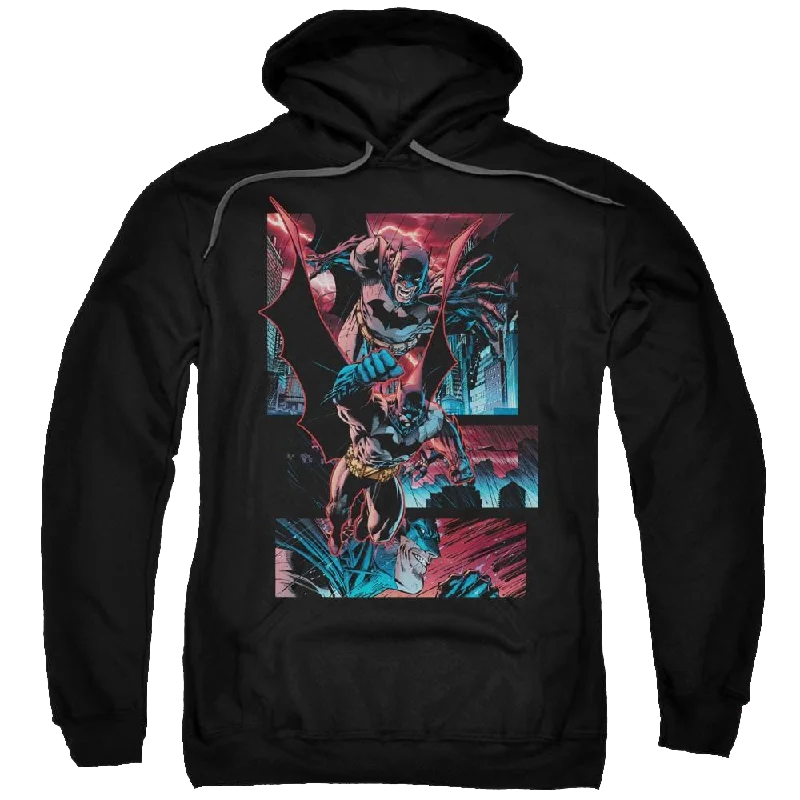 Batman Dark Knight Panels - Pullover Hoodie Jewel Neck Pullover