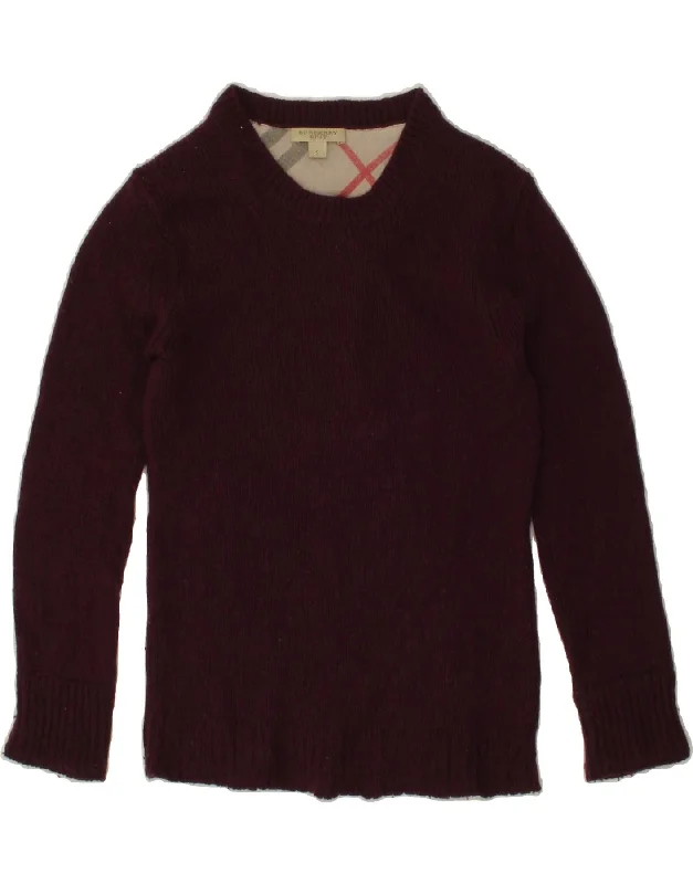 BURBERRY Womens Boat Neck Jumper Sweater UK 8 Small Burgundy Wool Jersey Fabric Tulle Fabric Batik Fabric BURBERRY Womens Boat Neck Jumper Sweater UK 8 Small Burgundy Wool Jersey Fabric Tulle Fabric Batik Fabric