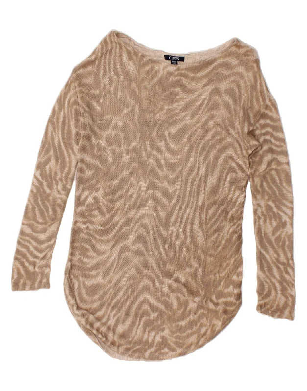 CHAPS Womens Boat Neck Jumper Sweater UK 14 Medium Brown Animal Print Satin Fabric Silk Fabric Chiffon Fabric CHAPS Womens Boat Neck Jumper Sweater UK 14 Medium Brown Animal Print Satin Fabric Silk Fabric Chiffon Fabric