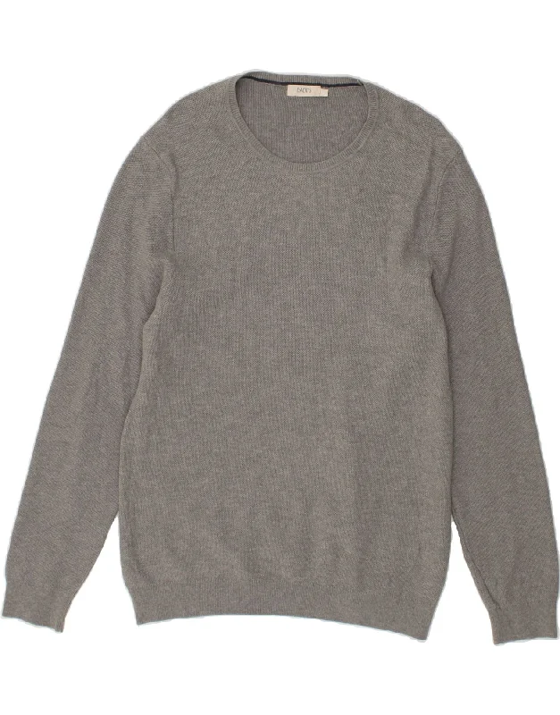 DACK'S Womens Boat Neck Jumper Sweater UK 20 2XL Grey Cotton Plaid Sweater Polka Dot Checkered DACK'S Womens Boat Neck Jumper Sweater UK 20 2XL Grey Cotton Plaid Sweater Polka Dot Checkered
