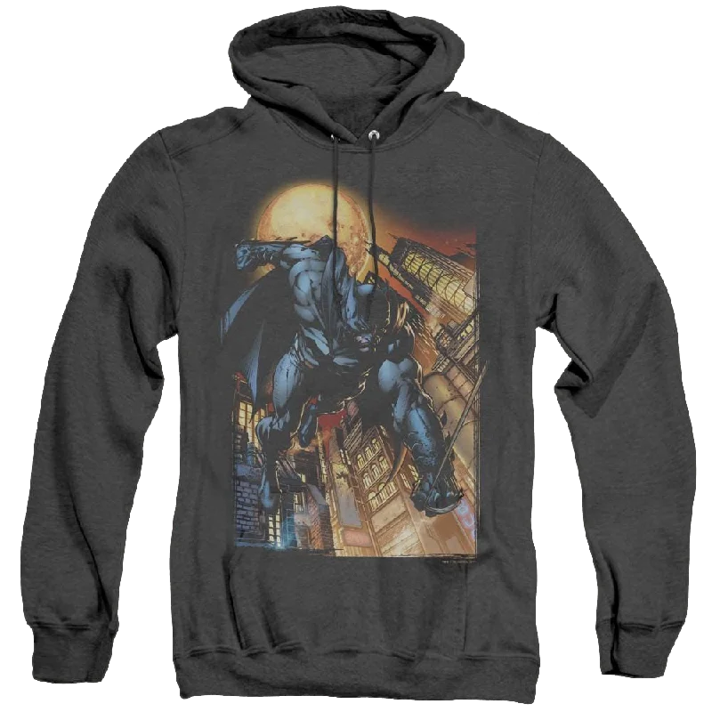 Dc Batman The Dark Knight #1 - Heather Pullover Hoodie Ruffled Neck Pullover