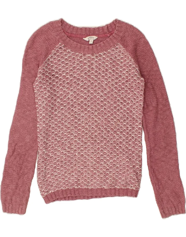 FAT FACE Womens Boat Neck Jumper Sweater UK 6 XS Pink Colourblock Fitted Slim Tailored FAT FACE Womens Boat Neck Jumper Sweater UK 6 XS Pink Colourblock Fitted Slim Tailored