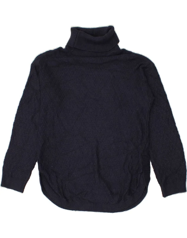 FAT FACE Womens Oversized Roll Neck Jumper Sweater UK 12 Medium Navy Blue Layered Multi-layer Single Layer FAT FACE Womens Oversized Roll Neck Jumper Sweater UK 12 Medium Navy Blue Layered Multi-layer Single Layer
