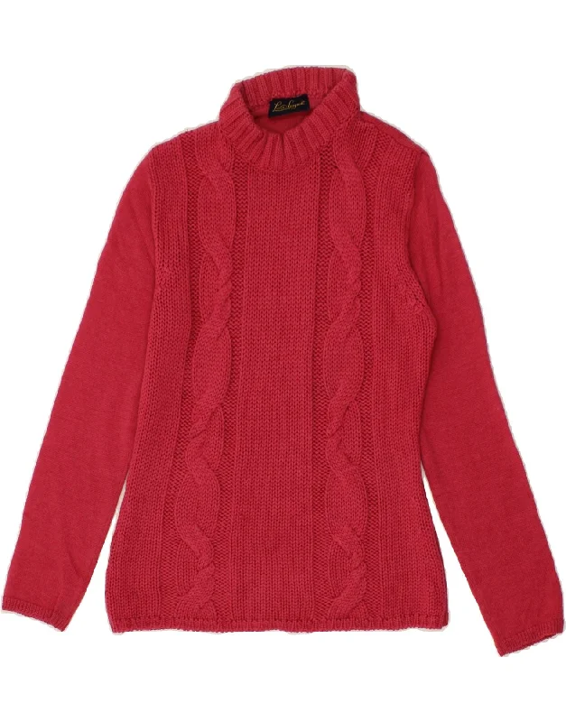 LUISA SPAGNOLI Womens Turtle Neck Jumper Sweater UK 12 Medium Red Wool Wool Fabric Cashmere Fabric Tweed Fabric LUISA SPAGNOLI Womens Turtle Neck Jumper Sweater UK 12 Medium Red Wool Wool Fabric Cashmere Fabric Tweed Fabric
