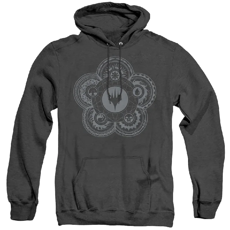 Magic The Gathering Icon Glyph - Heather Pullover Hoodie Deep Neck Pullover