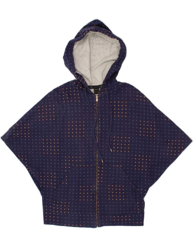 MARC JACOBS Womens Short Sleeve Zip Hoodie Sweater UK 6 XS Navy Blue Iron Safe Non-Iron Wrinkle Free MARC JACOBS Womens Short Sleeve Zip Hoodie Sweater UK 6 XS Navy Blue Iron Safe Non-Iron Wrinkle Free