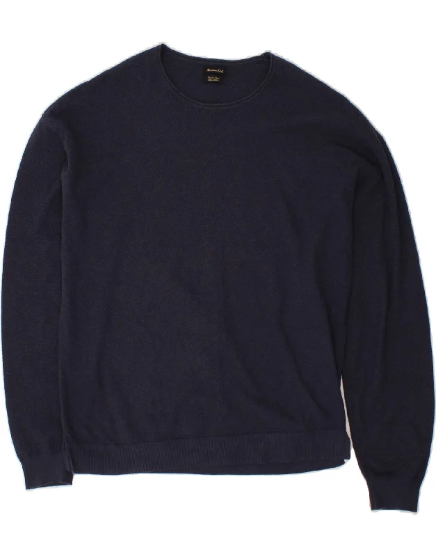 MASSIMO DUTTI Womens Crew Neck Jumper Sweater UK 16 Large Navy Blue Modern Contemporary Chic MASSIMO DUTTI Womens Crew Neck Jumper Sweater UK 16 Large Navy Blue Modern Contemporary Chic