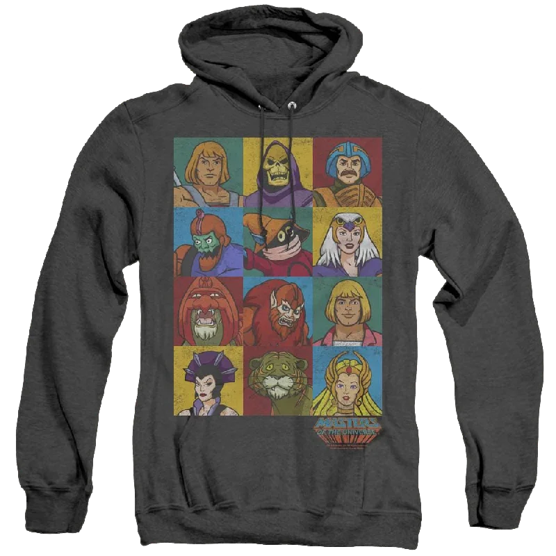 Masters Of The Universe Character Heads - Heather Pullover Hoodie Square Neck Pullover