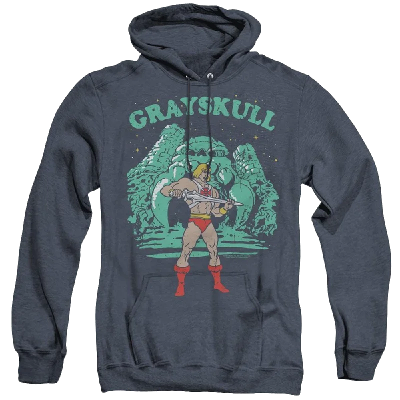 Masters Of The Universe Grayskull Nights - Heather Pullover Hoodie Plunging Neck Pullover