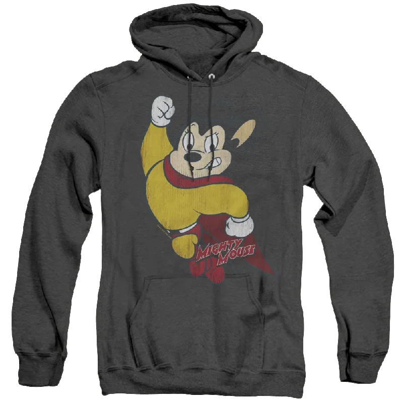 Mighty Mouse Classic Hero - Heather Pullover Hoodie Fine Merino Wool