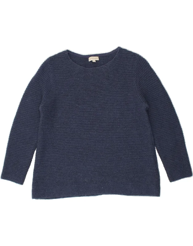 MONSOON Womens 3/4 Sleeve Boat Neck Jumper Sweater UK 14 Medium Blue Stretchy Elastic Breathable MONSOON Womens 3/4 Sleeve Boat Neck Jumper Sweater UK 14 Medium Blue Stretchy Elastic Breathable