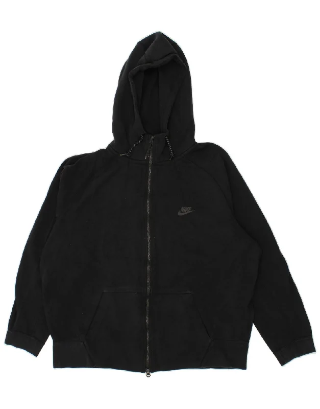 NIKE Womens Oversized Zip Hoodie Sweater UK 18 XL Black Cotton Spandex Blend Rayon Blend Denim Blend NIKE Womens Oversized Zip Hoodie Sweater UK 18 XL Black Cotton Spandex Blend Rayon Blend Denim Blend