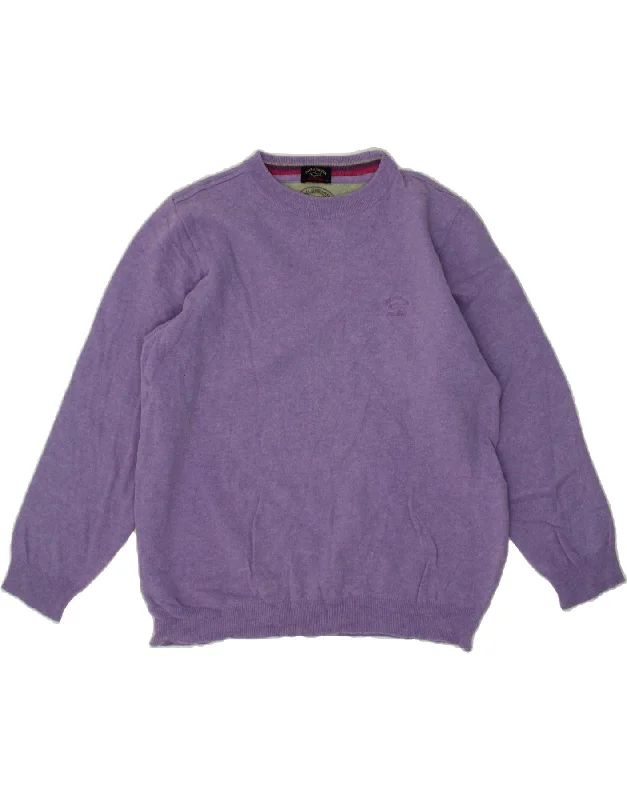 PAUL & SHARK Womens Crew Neck Jumper Sweater UK 20 2XL Purple Chenille Fabric Brocade Fabric Lace Fabric PAUL & SHARK Womens Crew Neck Jumper Sweater UK 20 2XL Purple Chenille Fabric Brocade Fabric Lace Fabric