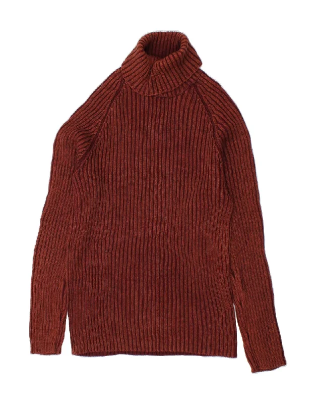POLO RALPH LAUREN Womens Roll Neck Jumper Sweater UK 12 Medium Brown Satin Fabric Silk Fabric Chiffon Fabric POLO RALPH LAUREN Womens Roll Neck Jumper Sweater UK 12 Medium Brown Satin Fabric Silk Fabric Chiffon Fabric