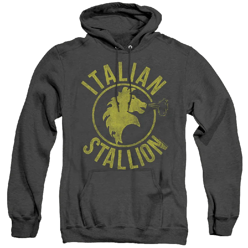 Rocky Italian Stallion Horse - Heather Pullover Hoodie Boat Neck Sweater