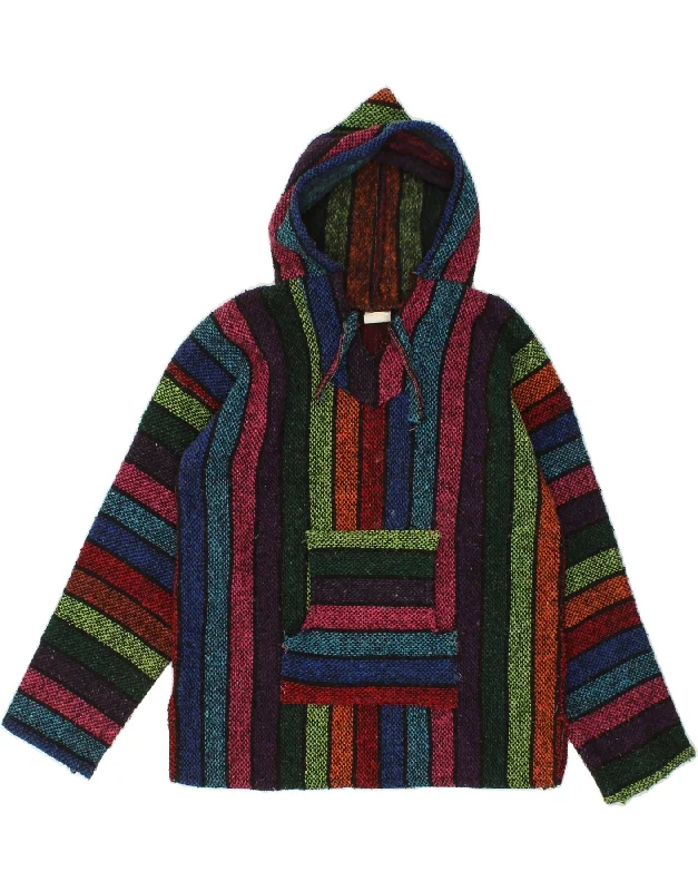 VINTAGE Womens Hooded Jumper Sweater UK 14 Medium Multicoloured Iron Safe Non-Iron Wrinkle Free VINTAGE Womens Hooded Jumper Sweater UK 14 Medium Multicoloured Iron Safe Non-Iron Wrinkle Free