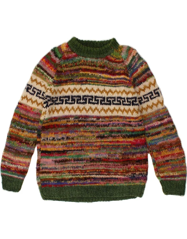 VINTAGE Womens Turtle Neck Jumper Sweater UK 14 Medium Multicoloured Glossy Satin Silk VINTAGE Womens Turtle Neck Jumper Sweater UK 14 Medium Multicoloured Glossy Satin Silk