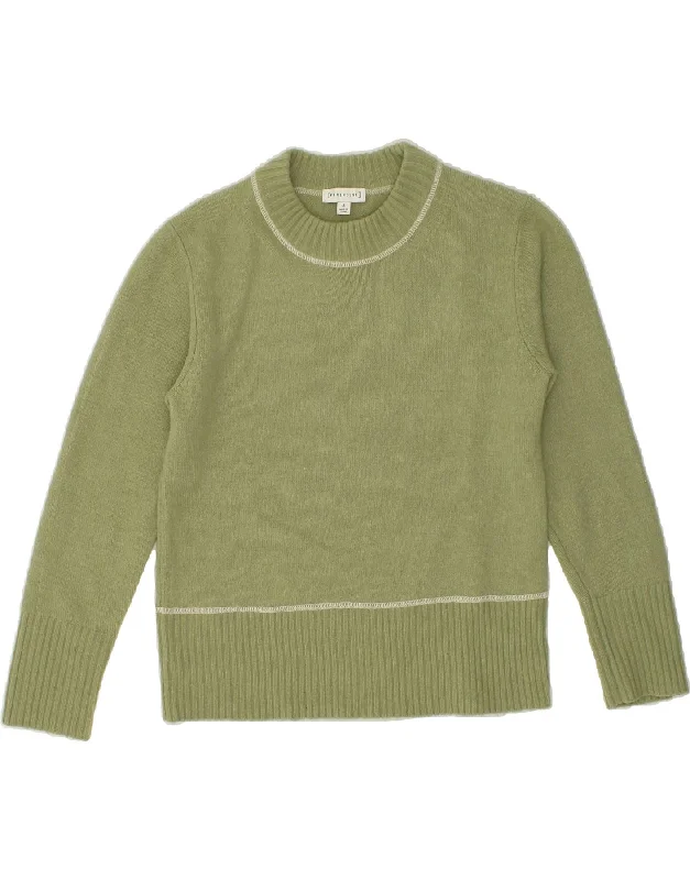WAREHOUSE Womens Crew Neck Jumper Sweater UK 8 Small Green Acrylic Modern Contemporary Chic WAREHOUSE Womens Crew Neck Jumper Sweater UK 8 Small Green Acrylic Modern Contemporary Chic