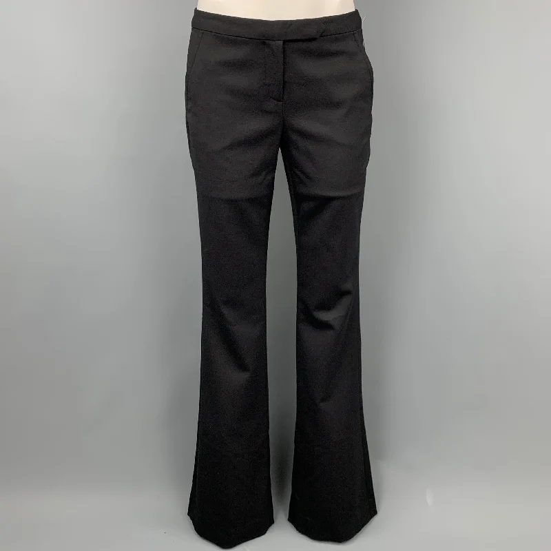 A.L.C. Size 6 Black Wool Blend Dress Pants Trousers Handmade Artisanal