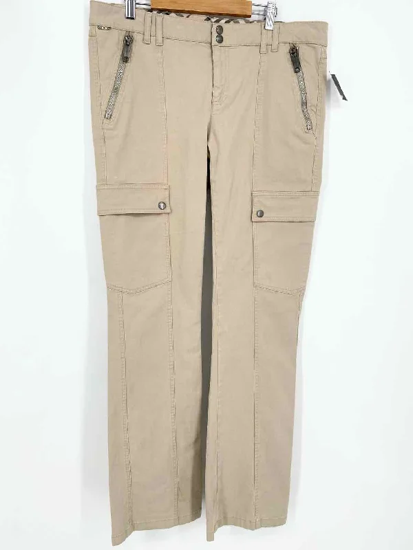 Burberry Women's Tan Straight Utility Size 12 Trousers Trousers Print Floral