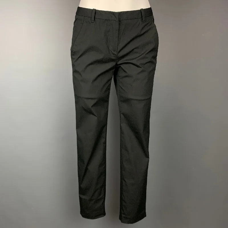 CoSTUME NATIONAL Size 4 Black Cotton Blend Narrow Leg Dress Pants Trousers Gym Athletic CoSTUME NATIONAL Size 4 Black Cotton Blend Narrow Leg Dress Pants Trousers Gym Athletic