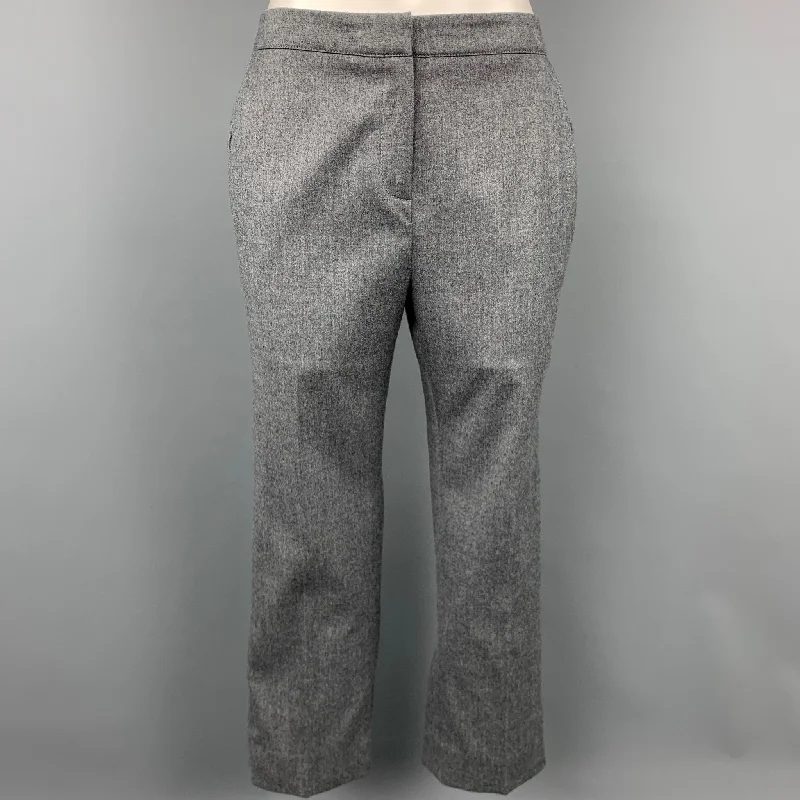 CUSTOM Size 4 Gray Wool Cropped Dress Pants Skinny Trousers Denim Stretchy