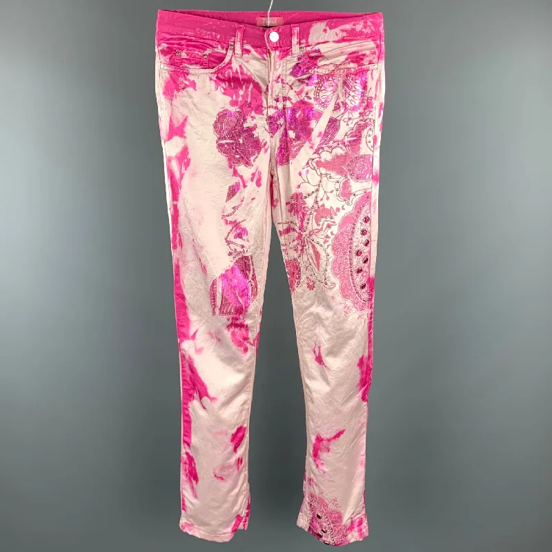 GIANFRANCO FERRE Size 6 Pink Cotton Blend Dress Pants Trousers chic fashionable