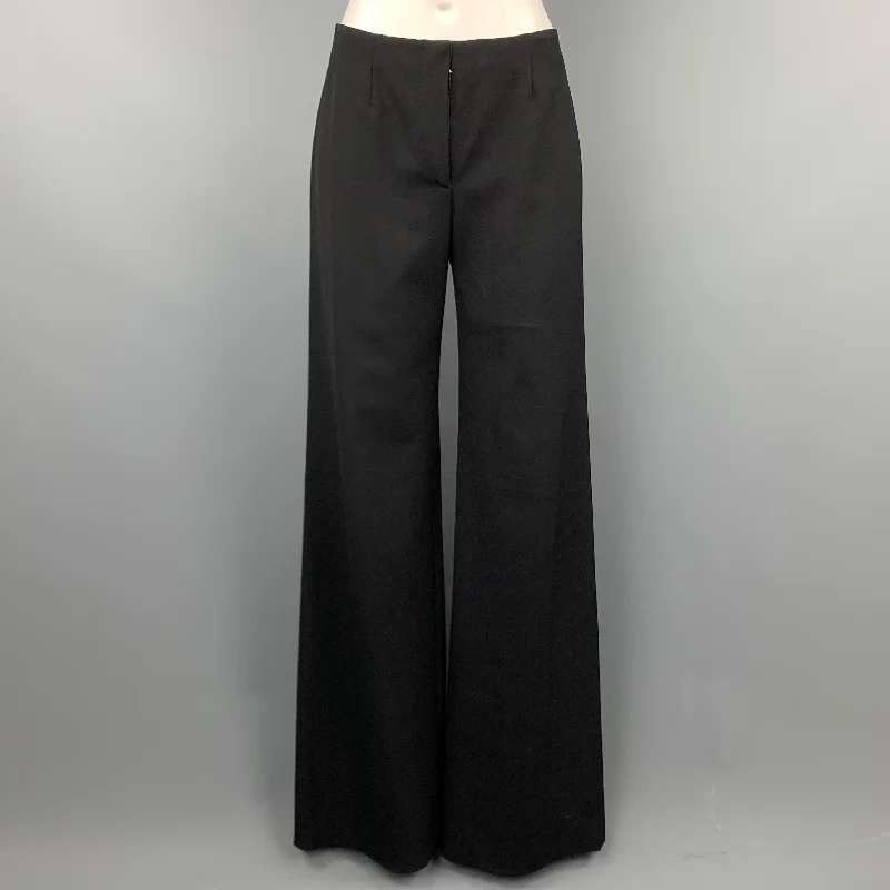 PIAZZA SEMPIONE Marilyn Size 6 Black Wool Wide Leg Dress Pants Trousers Capri Summer PIAZZA SEMPIONE Marilyn Size 6 Black Wool Wide Leg Dress Pants Trousers Capri Summer