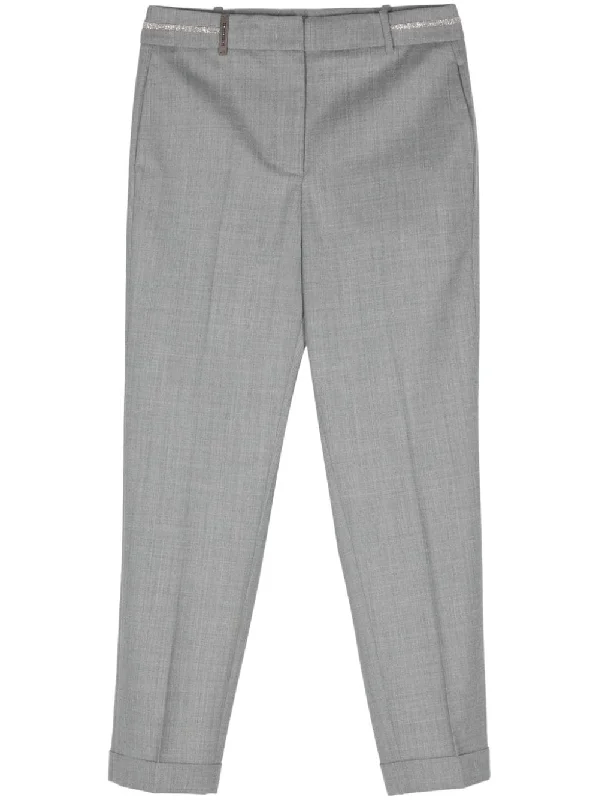 Punto Luce-chain trousers Trousers Spring Floral
