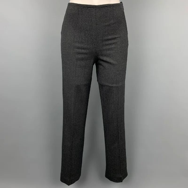 RALPH LAUREN Black Label Size 2 Charcoal Wool Dress Pants Trousers stylish modern