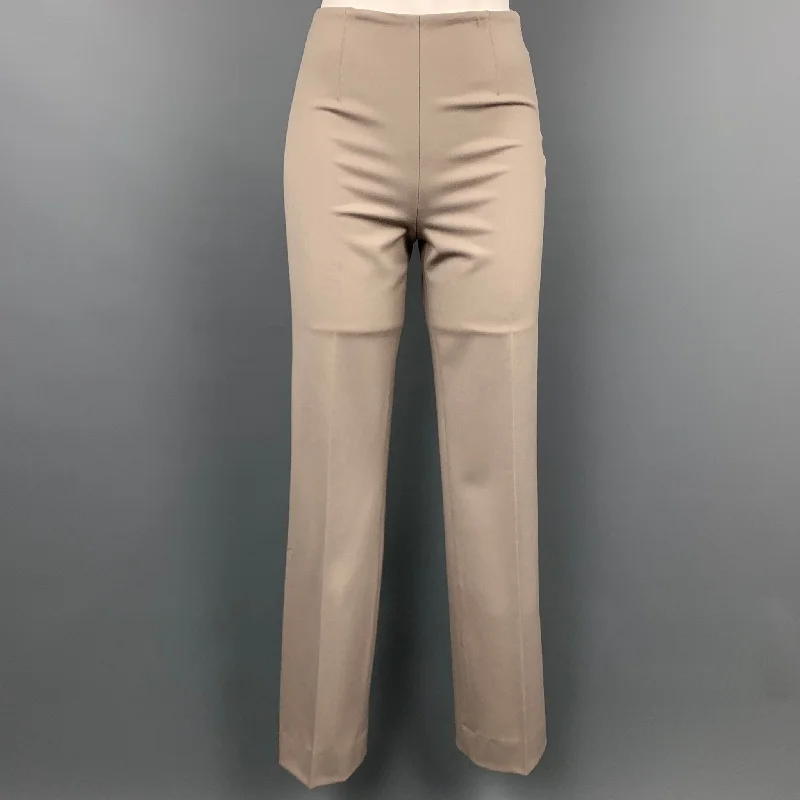 RALPH LAUREN Black Label Size 2 Taupe Wool Dress Pants Trousers cozy soft