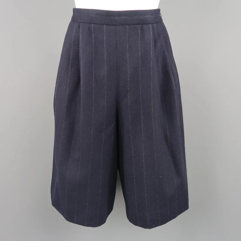 RALPH LAUREN Size 8 Navy Wool  Dress Short Pants Trousers Business Professional