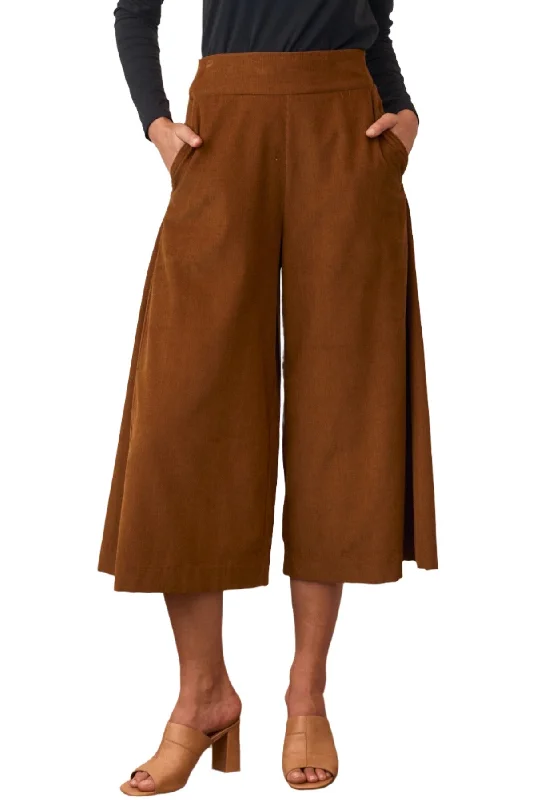 Sadie Trouser Corduroy Caramel Trousers Striped Patterned