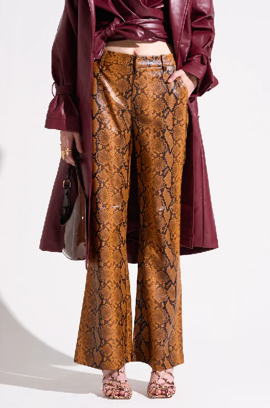 SNAKESKIN STRAIGHT LEG TROUSER Trousers Fall Fleece