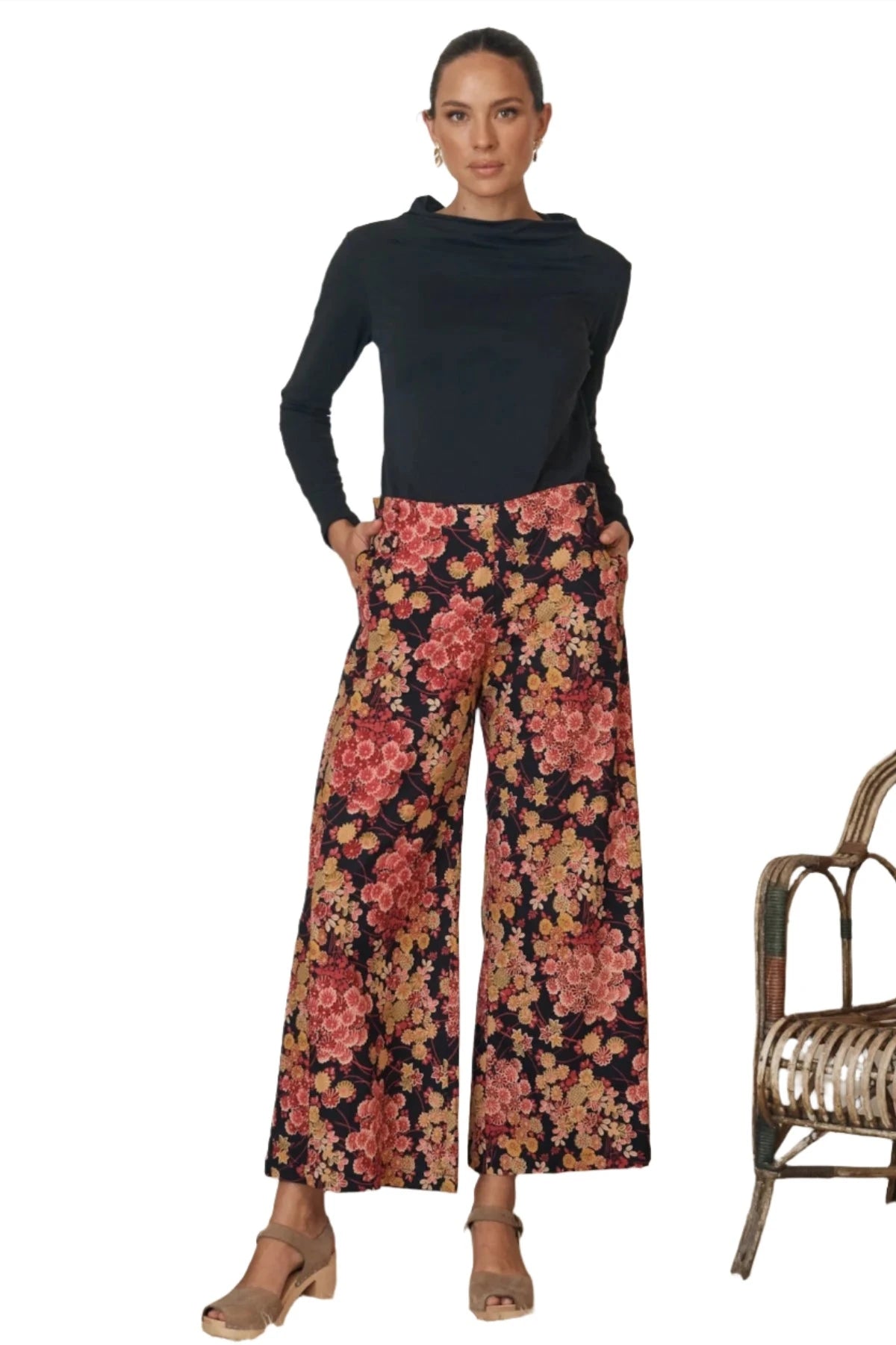 Talia Trouser Autumn Blossom Trousers Plaid Checkered