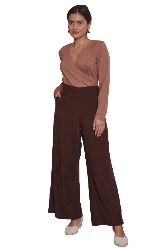 Talia Trouser Corduroy Cacao Trousers Cargo pockets