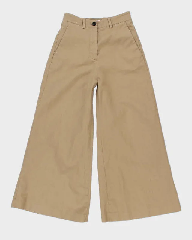 Valentino High Waisted Wide Leg Cropped Trousers - W26 Trousers fashionable chic