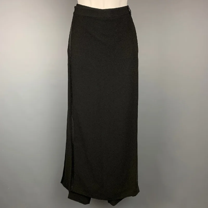 Vintage JEAN PAUL GAULTIER Size S Black Triacetate Blend Skirt Panel Dress Pants Trousers Vintage Classic Vintage JEAN PAUL GAULTIER Size S Black Triacetate Blend Skirt Panel Dress Pants Trousers Vintage Classic