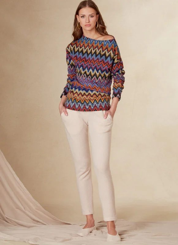 Vogue Tops, Trousers and Slippers V1835 Trousers Silk Elegant