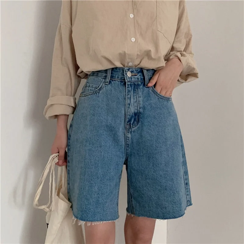 DressBetty - Women Summer Casual Loose Bike Shorts Korean Style Denim Streetwear Short Pants Trousers fashionable chic DressBetty - Women Summer Casual Loose Bike Shorts Korean Style Denim Streetwear Short Pants Trousers fashionable chic