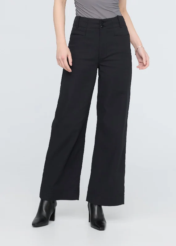 NuStretch High Rise Trouser - Black Trousers Summer Linen